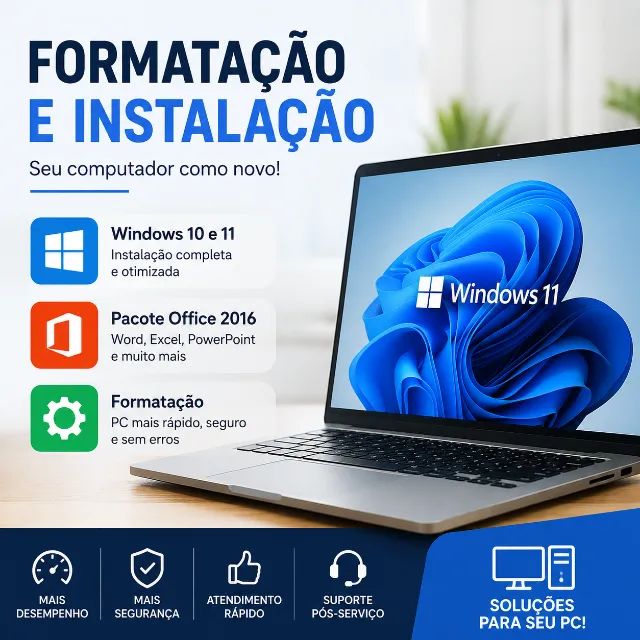 FORMATAÇÃO E INSTALAÇÃO DE WINDOWS