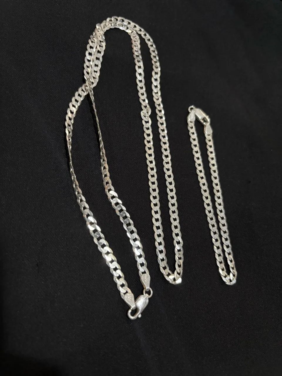 Colar + pulseira prata 925.