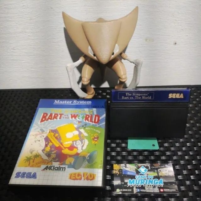 Bart vs the world - Original - Tectoy - Master System - Caixa de plástico padrão Sega.