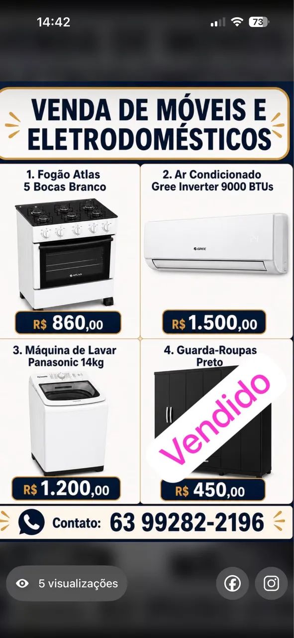 Vende eletrodomésticos 