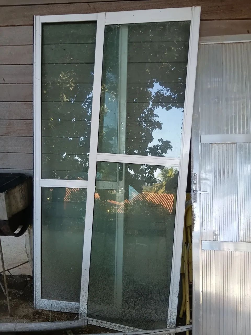 Porta 02 folhas de correr linha Suprema - Alumínio Branco Tamanho 1,30x2,20
