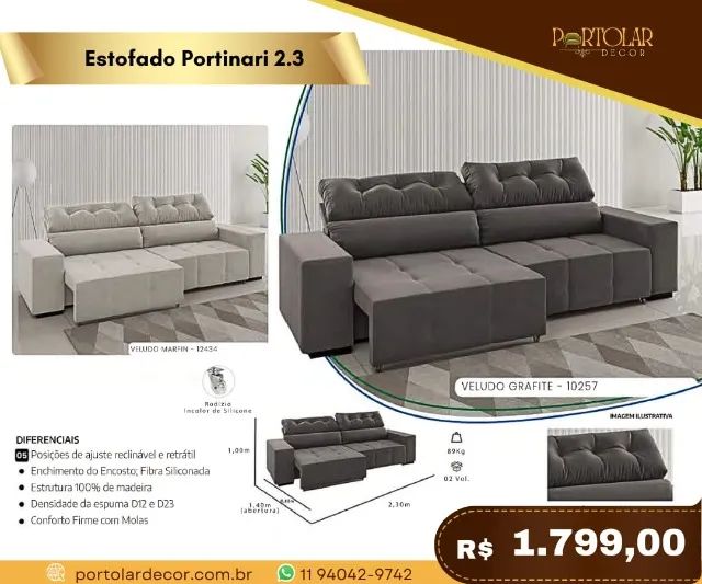 Estofado Portinari 2.3, a pronta entrega 