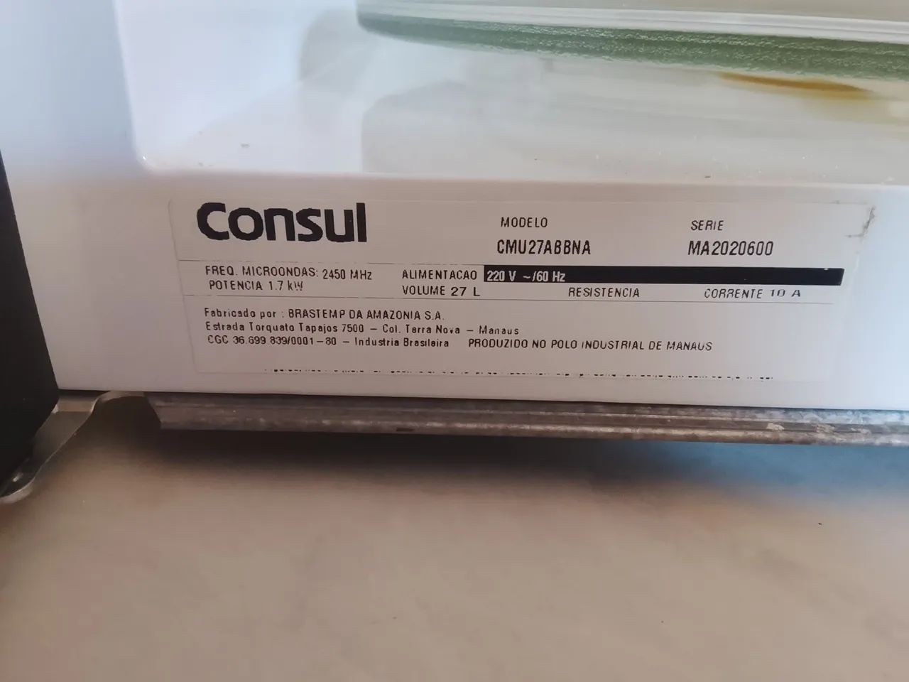 Microondas zerado Consul 