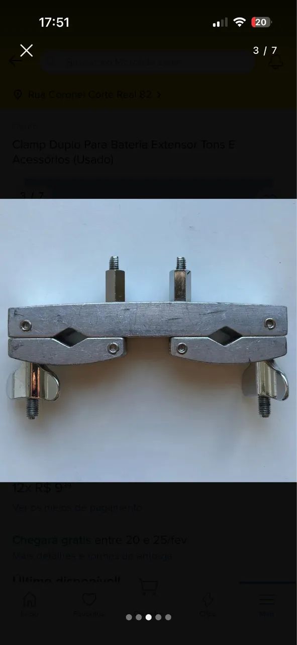 Clamp Duplo Para Bateria Extensor Tons E Acessórios - Foto 5