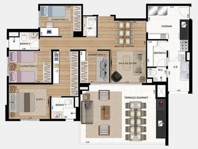 Belíssimo Apto 3 ou 4 Dorm 123m Terraço Gourmet 5 min Shopping Tatuapé *Imperdível - Foto 20