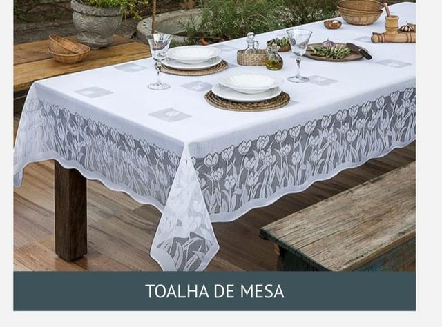 Toalha de mesa renda 10 cadeiras lugares