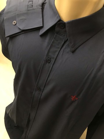 Camisa social masculina slim fit com entrega grátis  - Foto 5