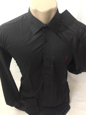 Camisa social slim lisa masculina com entrega grátis  - Foto 2