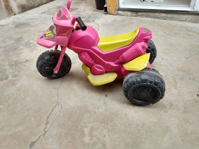 Moto Elétrica Bandeirante Infantil PINK XT3 Até 25kg Rosa