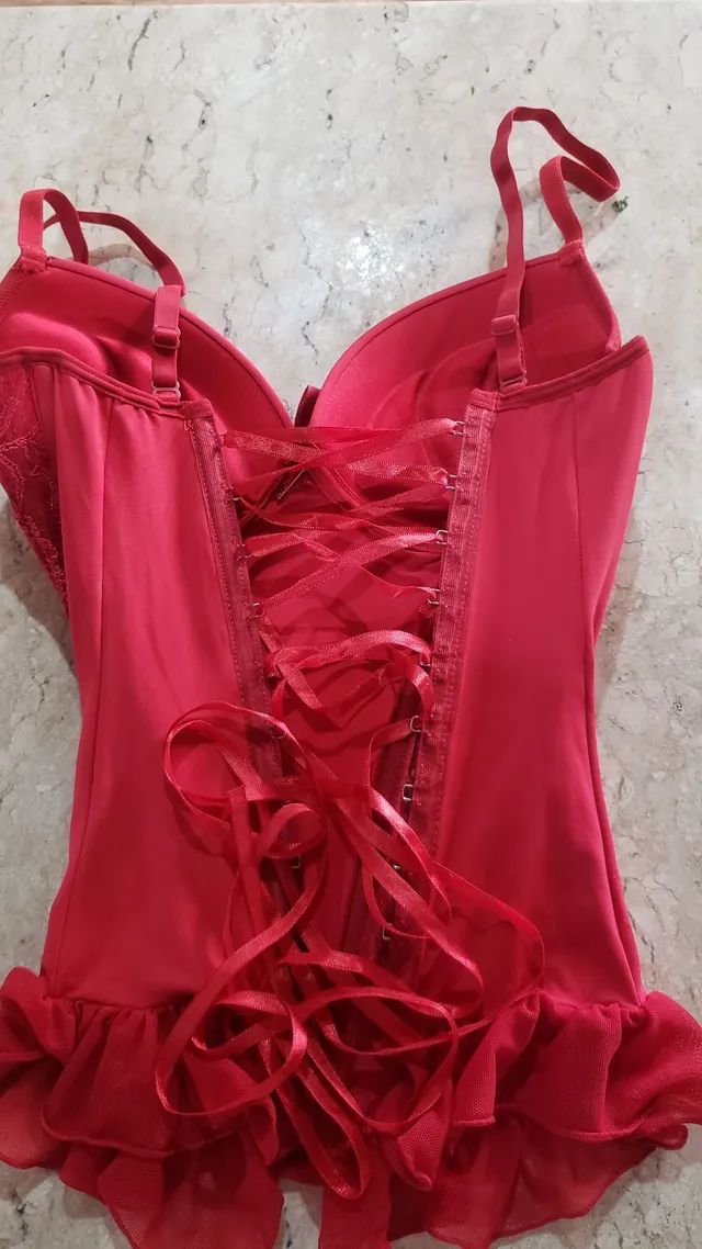 Corpete/corselet vermelho M - Foto 2