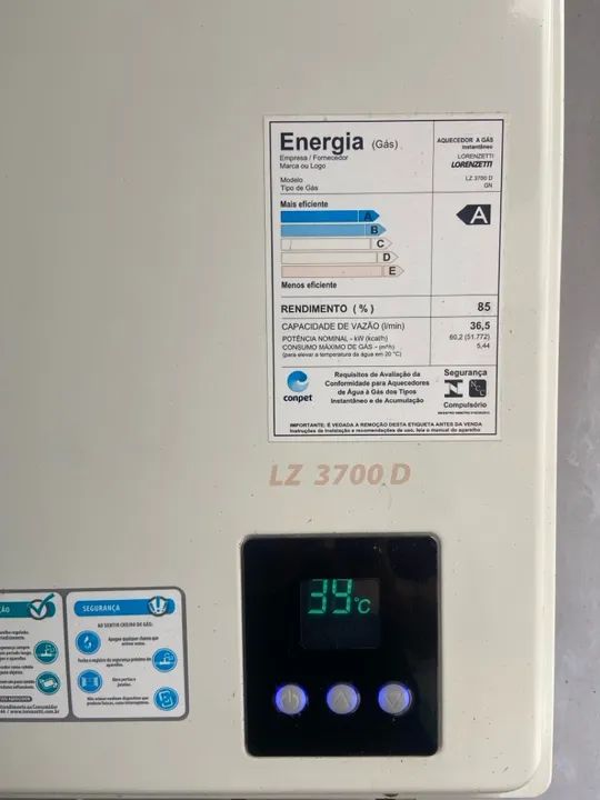 Aquecedor Lorenzetti LZ 3700 DE - Foto 3