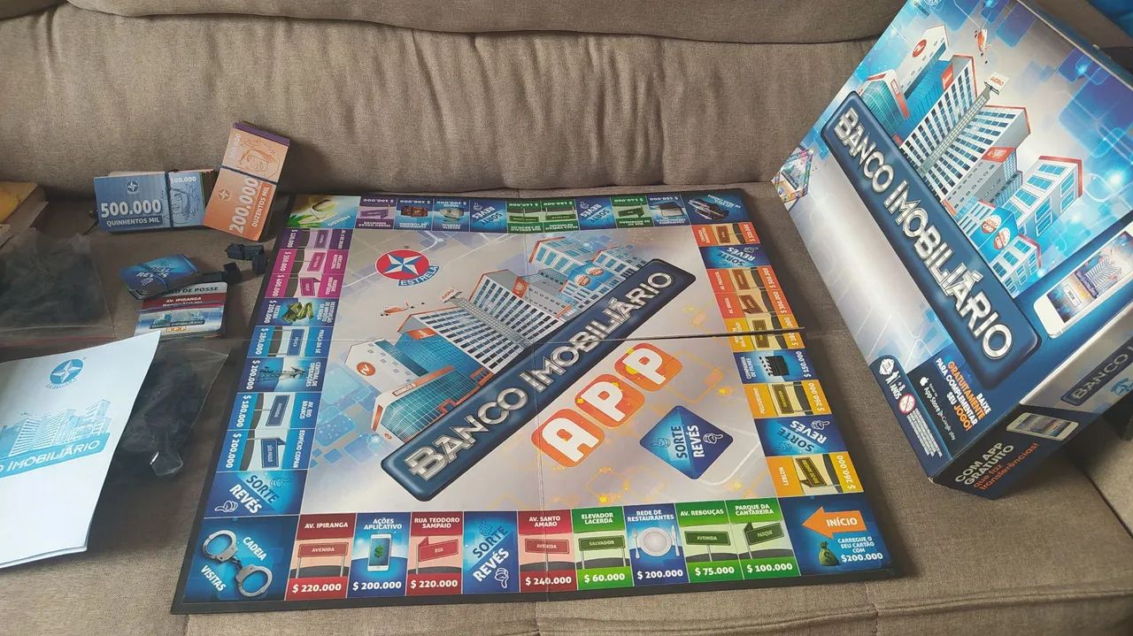 Jogo de Tabuleiro Banco Imobiliário ESTRELA. COMPLETO e todo ORIGINAL com a caixa. - Foto 2