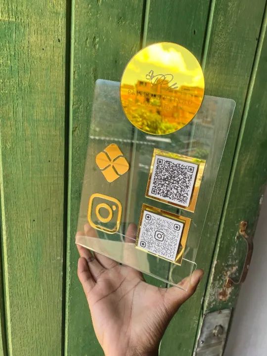  Plaquinha Pix Personalizada em Acrílico - Foto 2
