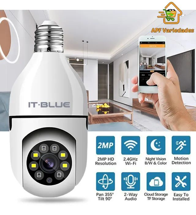 Câmera Ip Lâmpada Wifi Full Hd Visão Noturna Yoosee Promoção