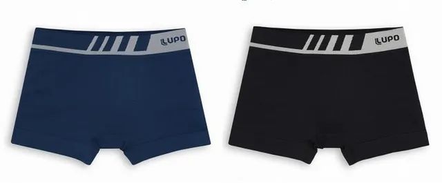 Kit 4 Boxer "M" Cuecas Lupo Infanto-Juvenil Microfibra