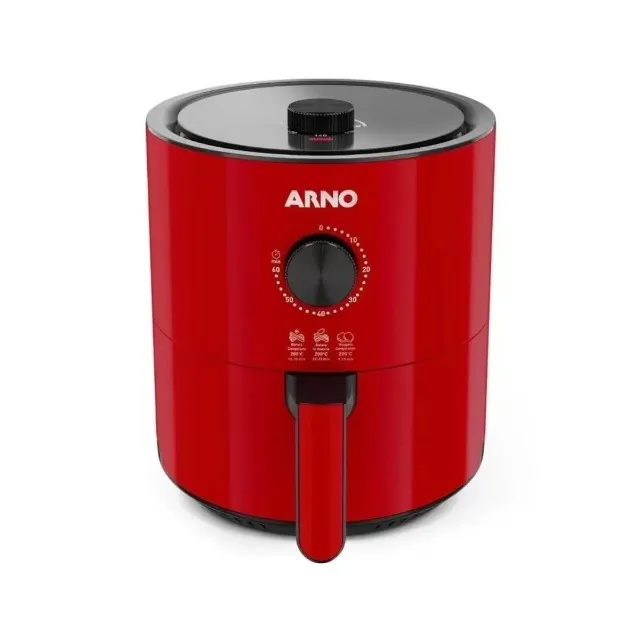 Fritadeira Air Fryer Britânia Brf11vi Inox Vermelha 4 4l - Outlet