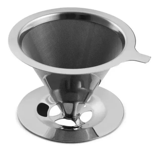 coador filtro de café inox 10x11x12cm 5646 wellmix - Foto 3