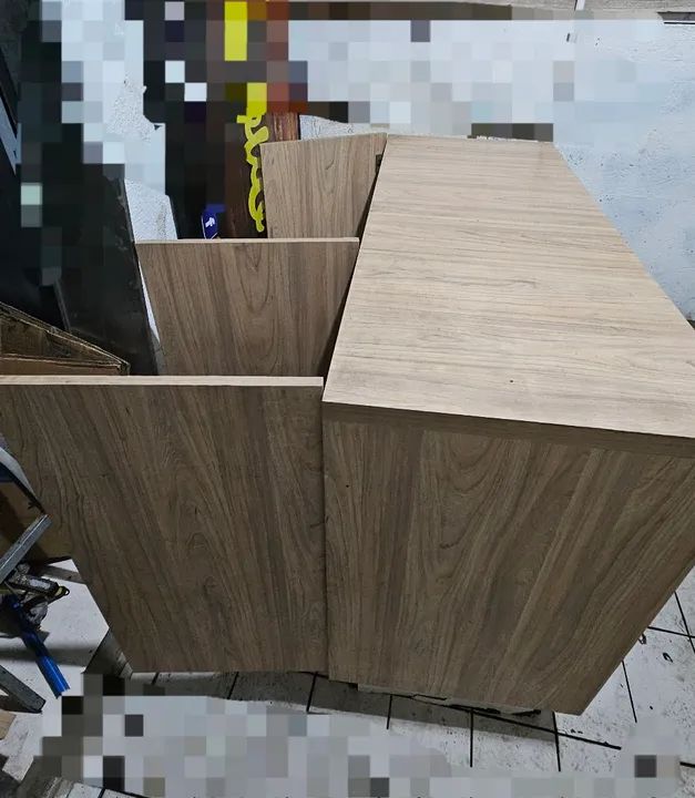 Balcão de madeira para comércio prateleira de vidro  - Foto 2