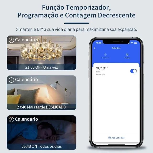 Interruptor Inteligenete Wifi Tuya 6 Botões, Compatível com Alexa - Foto 4