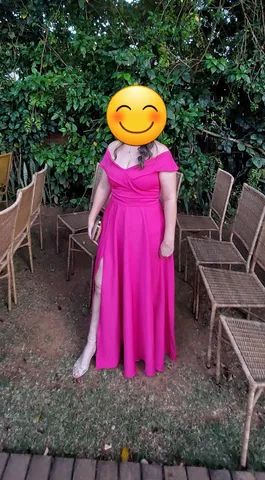 Vendo Vestido Longo Rosa Pink 