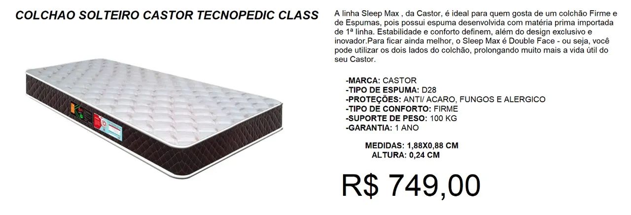 Colchão de espuma solteiro - aproveite 