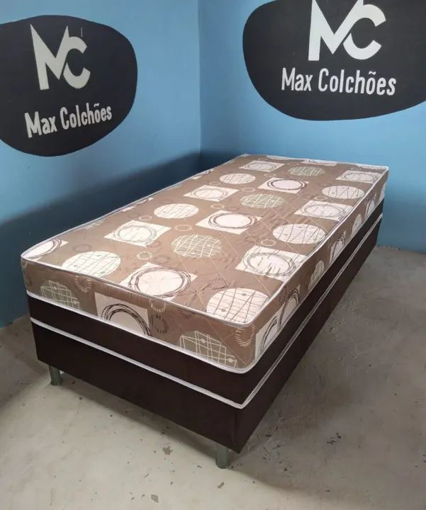 Cama Box Solteirão com Colchão Molas Ensacadas - Novo