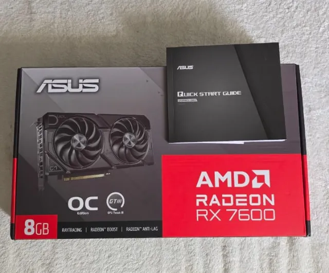 Caixa Original - ASUS AMD RADEON RX 7600