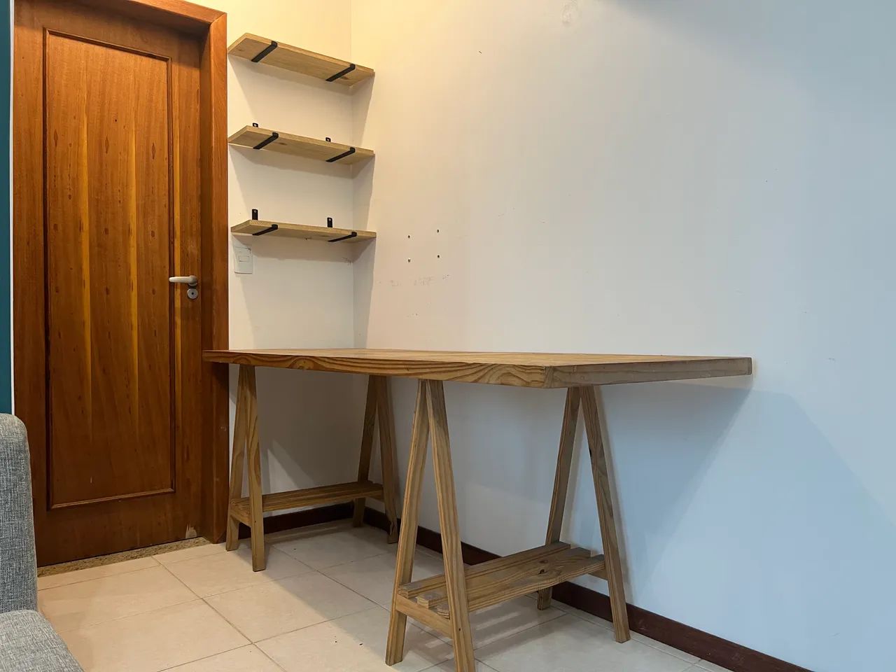 Trestle Table and Shelves