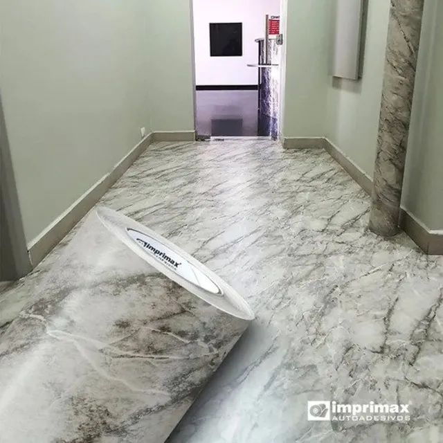 Piso Vinilico Adesivo Autocolante Madeira e Marmore - Foto 4