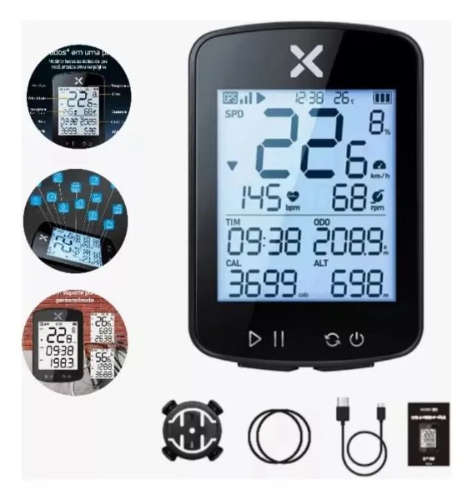 Ciclocomputador Sem Fio XOSS G+ para Bicicleta