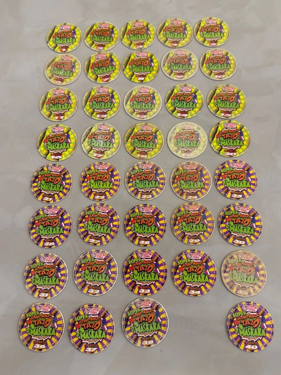 Coleção Tazos Maskara Diversos