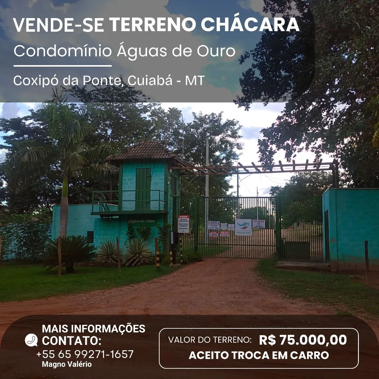 VENDE-SE TERRENO CHÁCARA 
