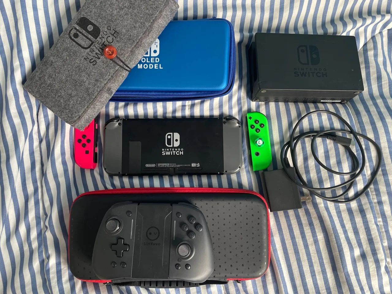 Nintendo switch V1 bloqueado com acessórios - Foto 2
