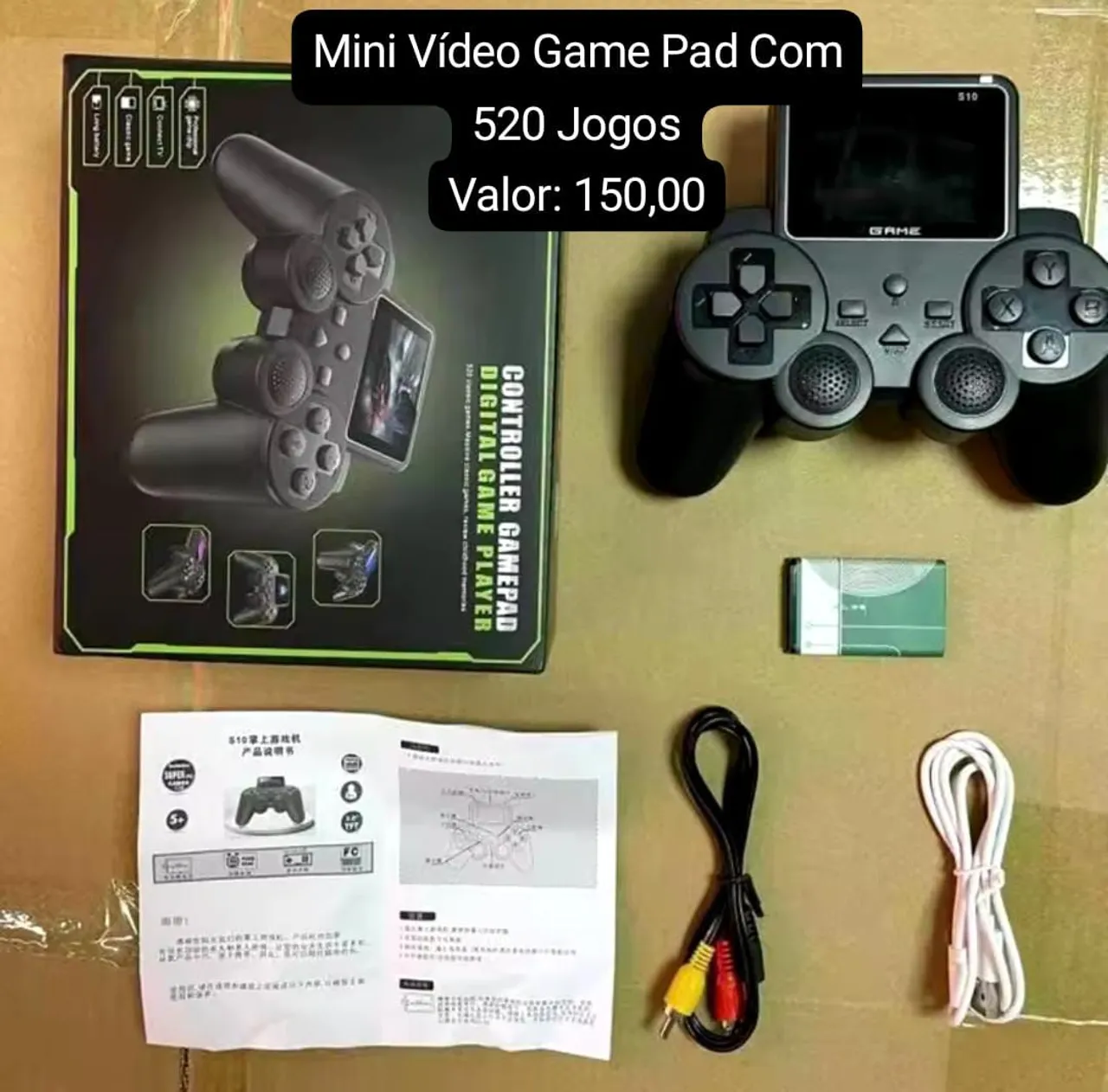 Mini Vídeo Game Pad Com 520 Jogos