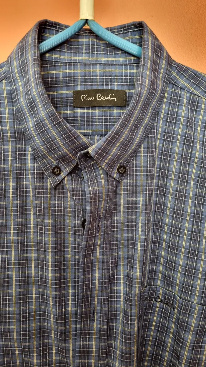Camisa Pierre Cardin Xadrez Azul