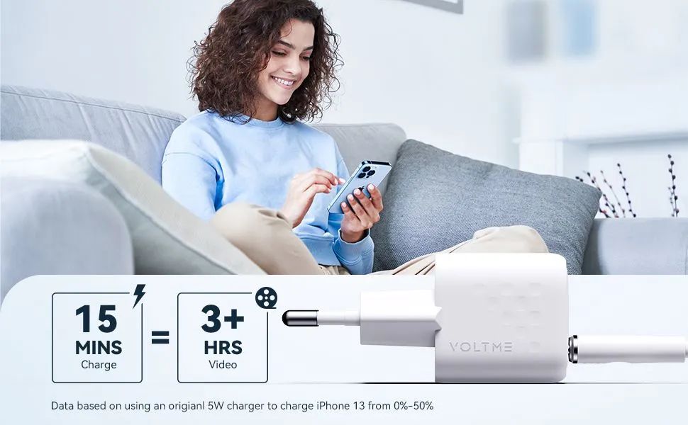 Carregador Voltme Super Si 20W + Cabo USB C 60W - Foto 5