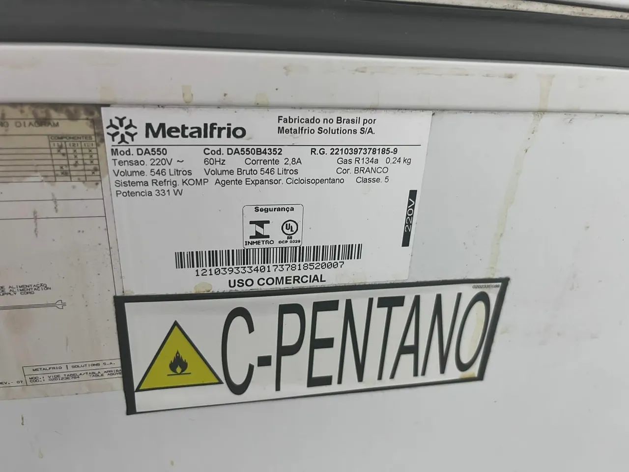 Geladeira Metalfrio DA550 546 Litros