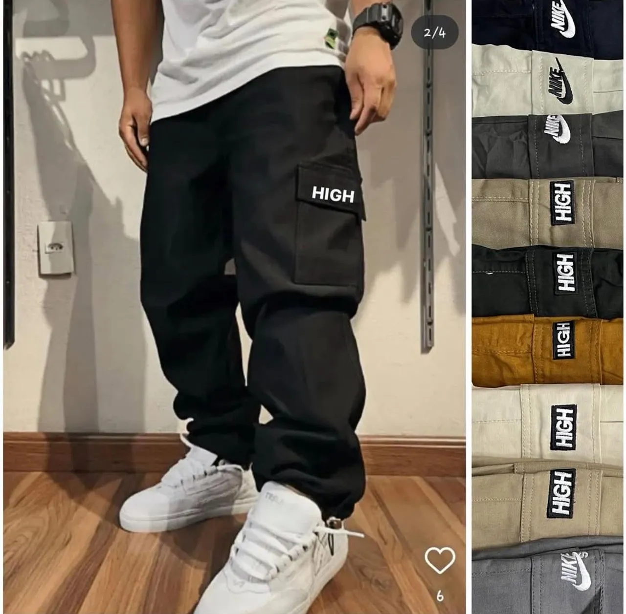 Calça Cargo High Streetwear