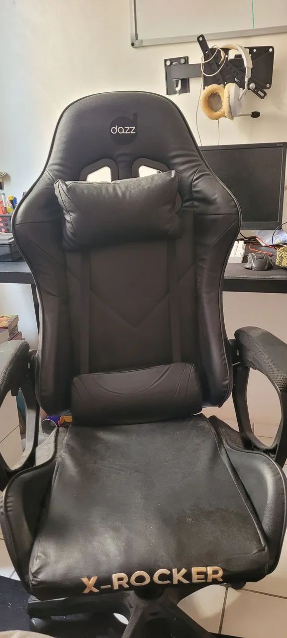 CADEIRA GAMER PRETA DAZZ - Foto 3