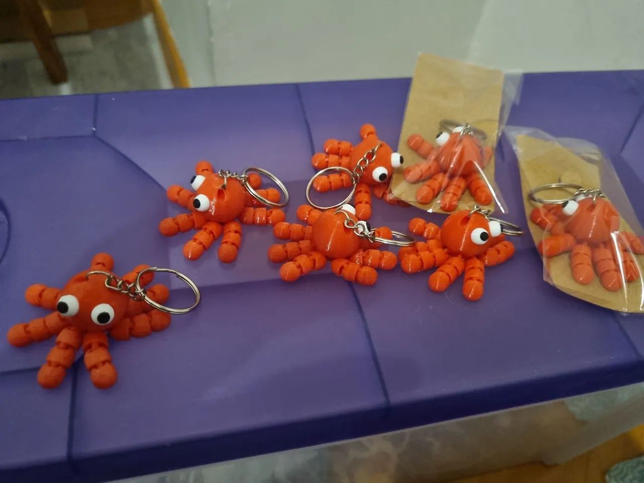 Polvo Articulado 3D Chaveiro
