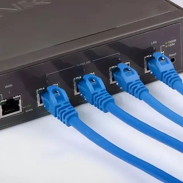 Cabo It Blue Rede Rj45 Cat5e 1,5 Metro Azul Montado/testado