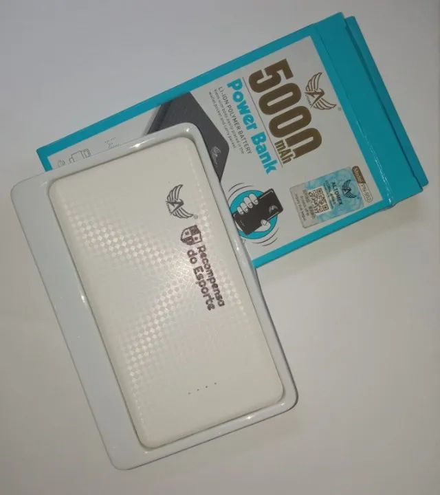 Liquidação: 10 Unidades Power Bank 5000 mAh Novos Cabo Micro USB Ideal Brindes ou Revenda