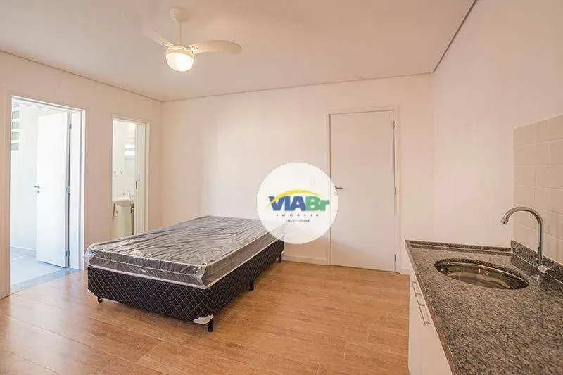 Apartamento Studio Semi Mobiliado 1 Quarto Perto Metrô Alugar, 17 m² por R$ 1.625/mês - Ru