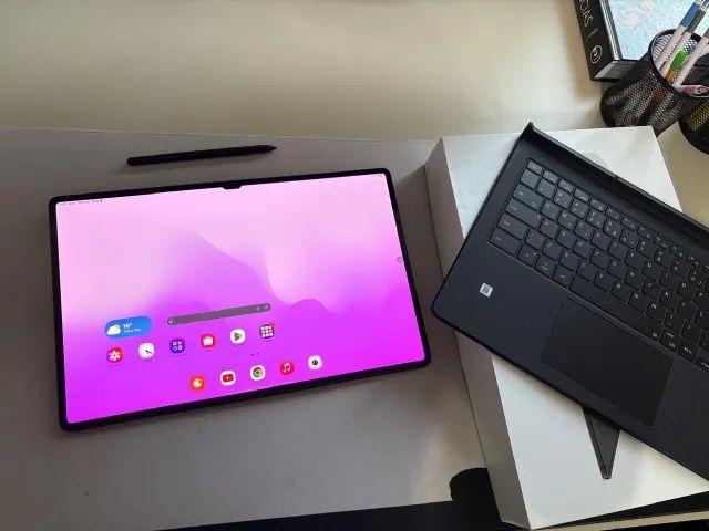 Samsung Galaxy Tab S9 Ultra 256gb + Capa teclado e Caneta - Impecável