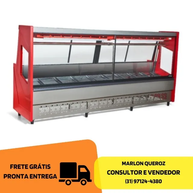 Balcão de Açougue 3M Vermelho Polar S/ Depósito
