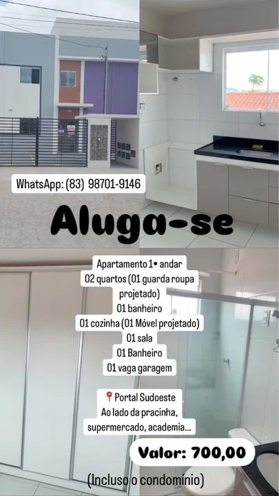 Apartamento 2 quartos - Aluguel - Portal Sudoeste