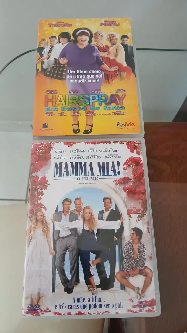 DVDs HairSpray e Mamma Mia!
