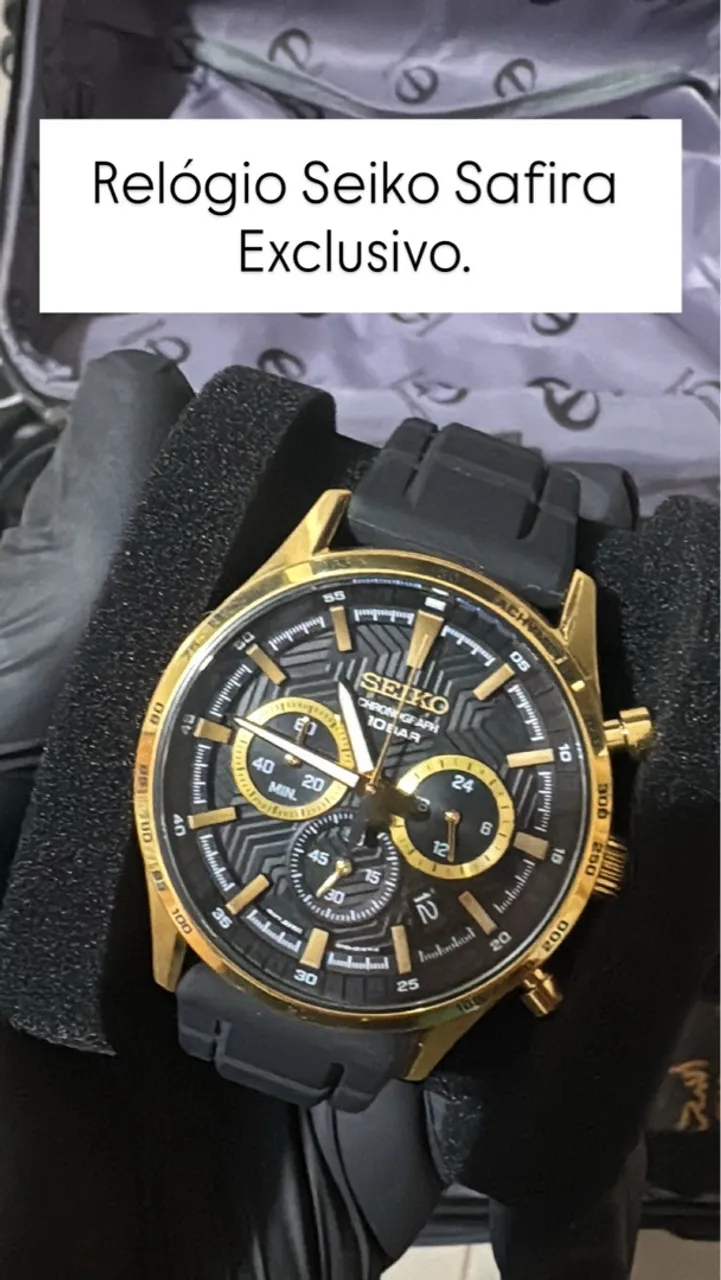 Relógio Seiko Safira Exclusivo -