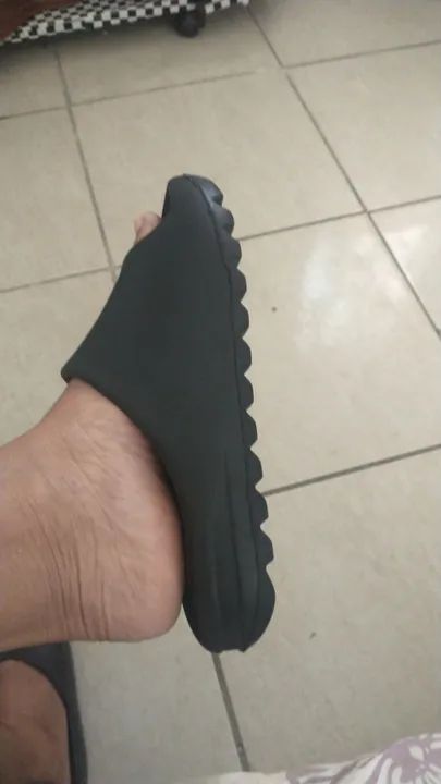 Chinelo nuvem Slide Preta leve confortável 70, barra de jangada  - Foto 5