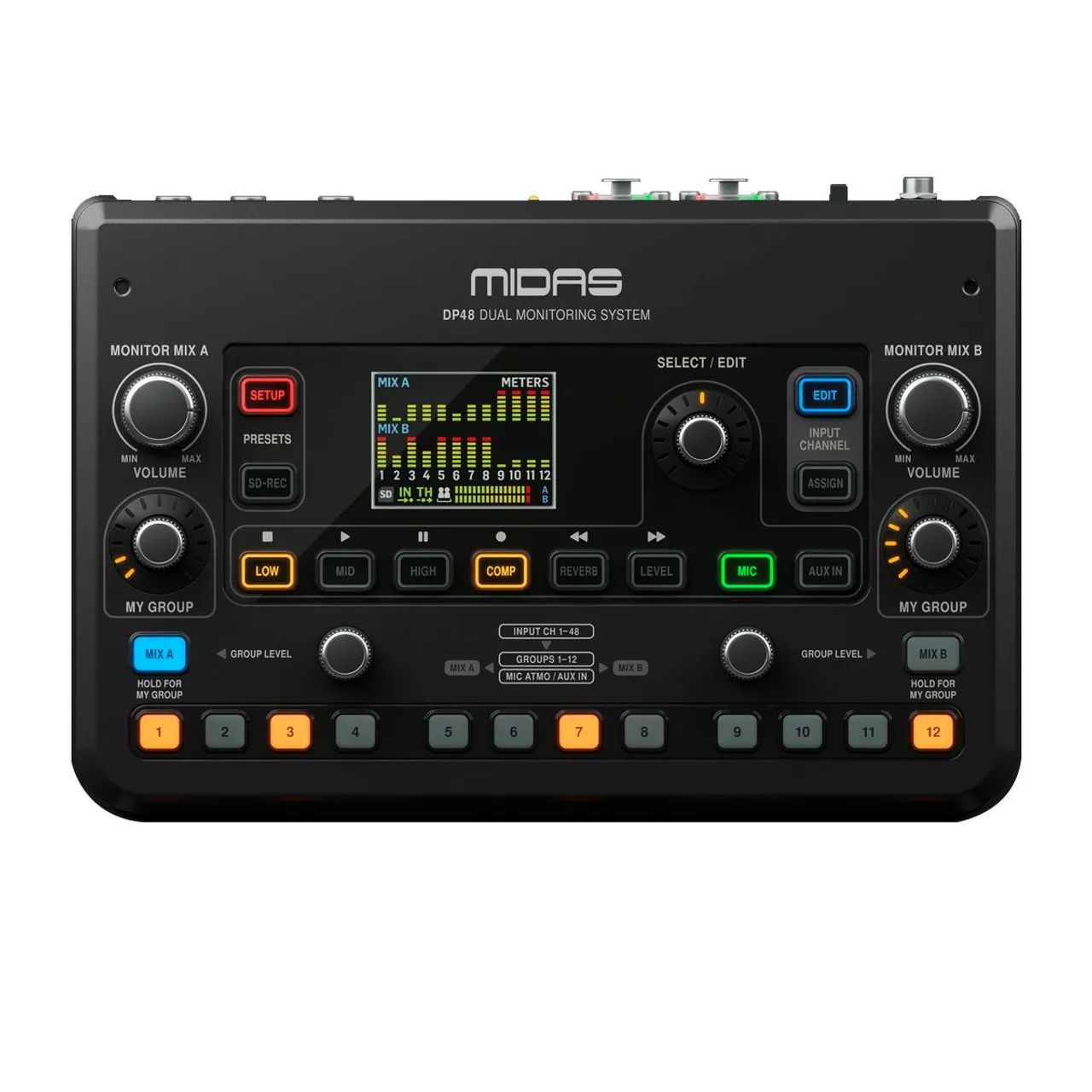 Mixer Digital individual 48 canais 12 grupos MIDAS DP48